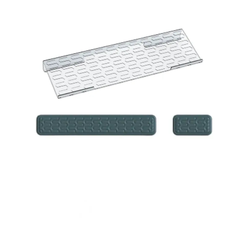 Double-sided keyboard and mouse pad with memory foam wrist support in various colours