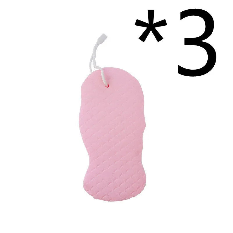 3D fish scale pattern bath sponge in white, grey, pink or light blue colours for body exfoliation