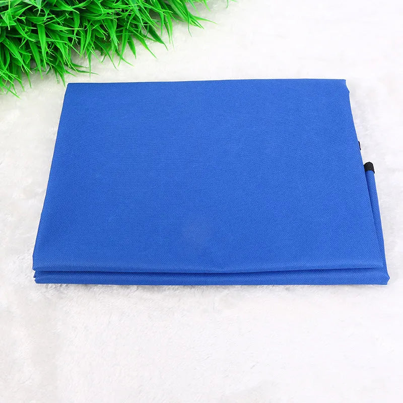 135cm square waterproof car pet pad for dogs and cats in red, blue, or black.