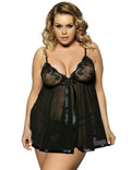 Women's seamless lace sleepdress with mesh panels in multiple colours and sizes up to 6XL