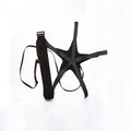 Black football juggling belt with 2-metre length for rotating ball control training