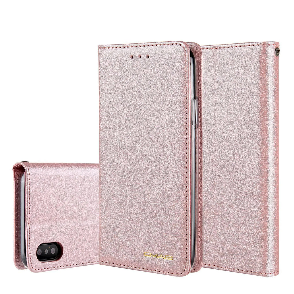 PU leather flip phone case with card holder slot for Apple iPhone
