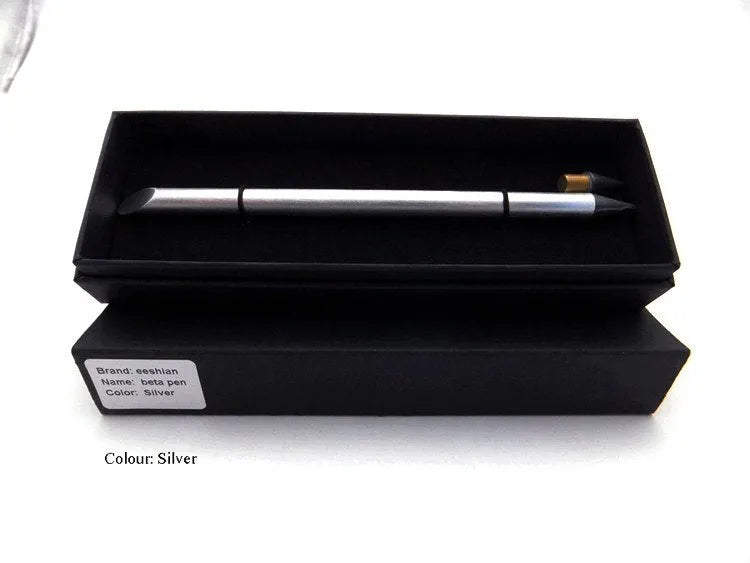 Inkless metal pen with alloy nib in silver, gold, rose gold, black or blue colour options