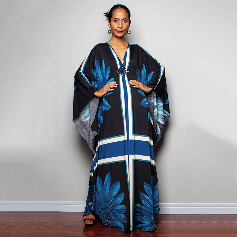 Women's loose sun protection robe bikini cover up for swimming in six colour patterns