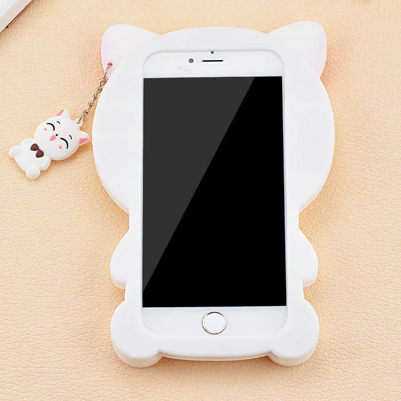 Soft silicone phone case showing full-edge protection design for Samsung and iPhone smartphones.