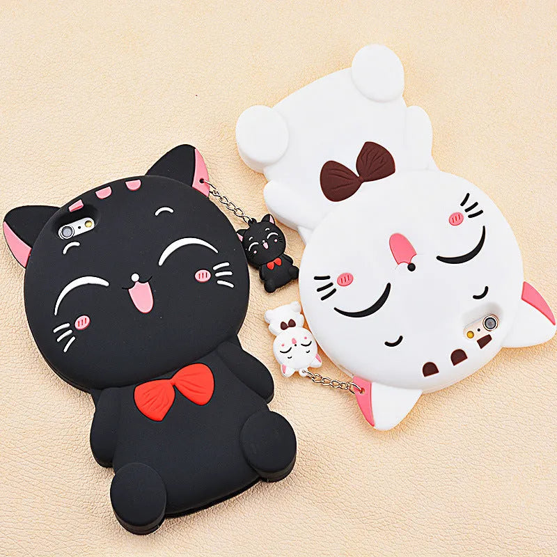 Soft silicone phone case showing full-edge protection design for Samsung and iPhone smartphones.