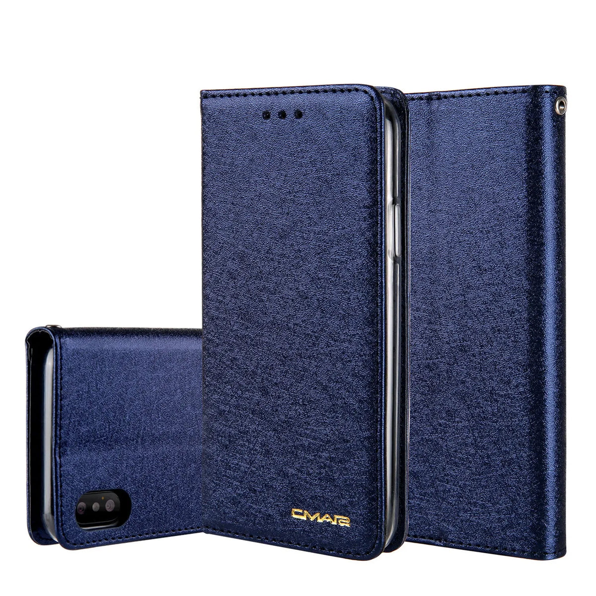 PU leather flip phone case with card holder slot for Apple iPhone