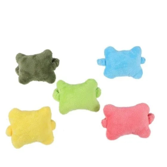 Plush wrist protector mouse pad mini pillow in blue, green, or pink for keyboard typing support