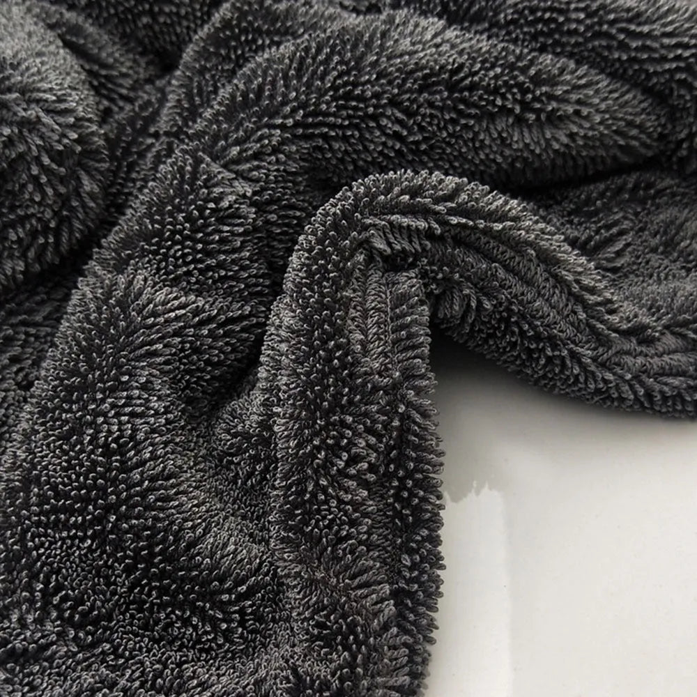 Grey 40x40cm square microfiber car wash drying towel