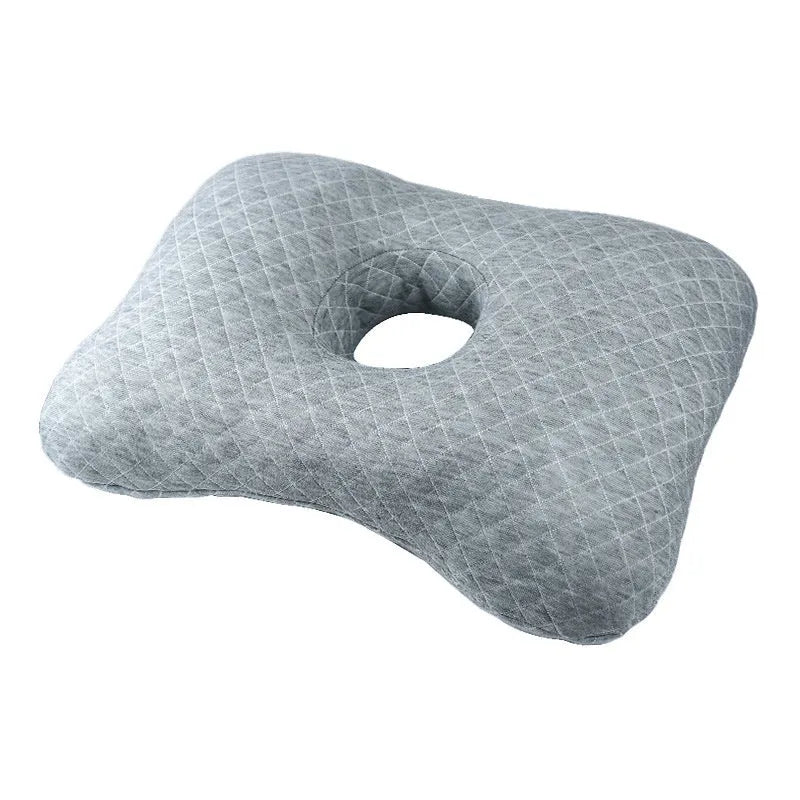 Beauty salon single hole ear pillow for face down treatments, shown in a colour option with detachable cover.