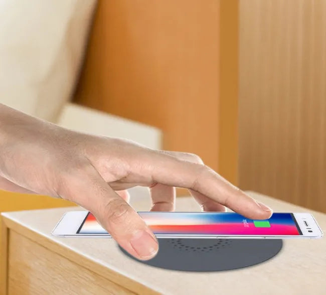 Round 60mm wireless phone charger for hidden installation in desks and tables