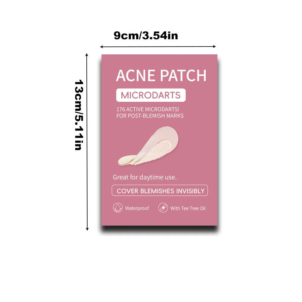 Box of 9 mild non-irritating hydrocolloid acne patches for spot treatment.