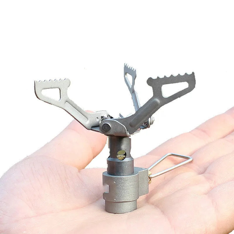 Portable propane camping stove with one-piece furnace for outdoor use