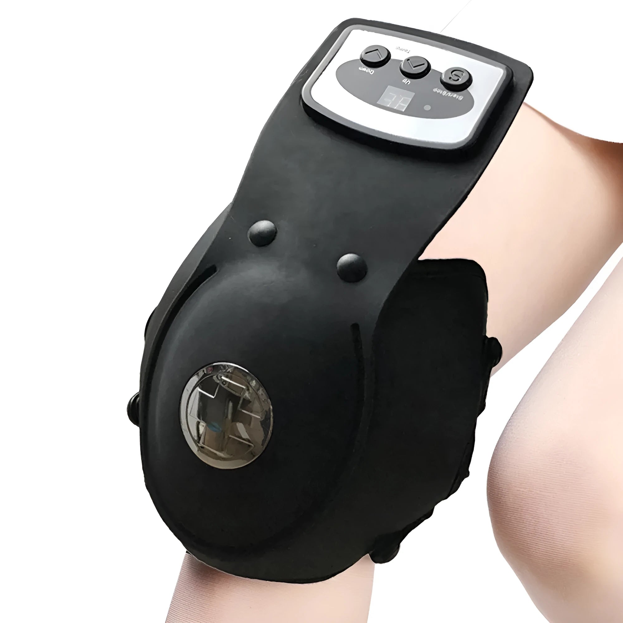 Portable infrared knee and shoulder massager with adjustable temperature control and therapy pads