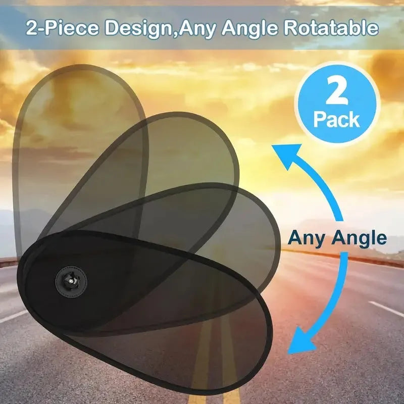 Breathable adjustable car side window shade with suction cups for baby sun protection.