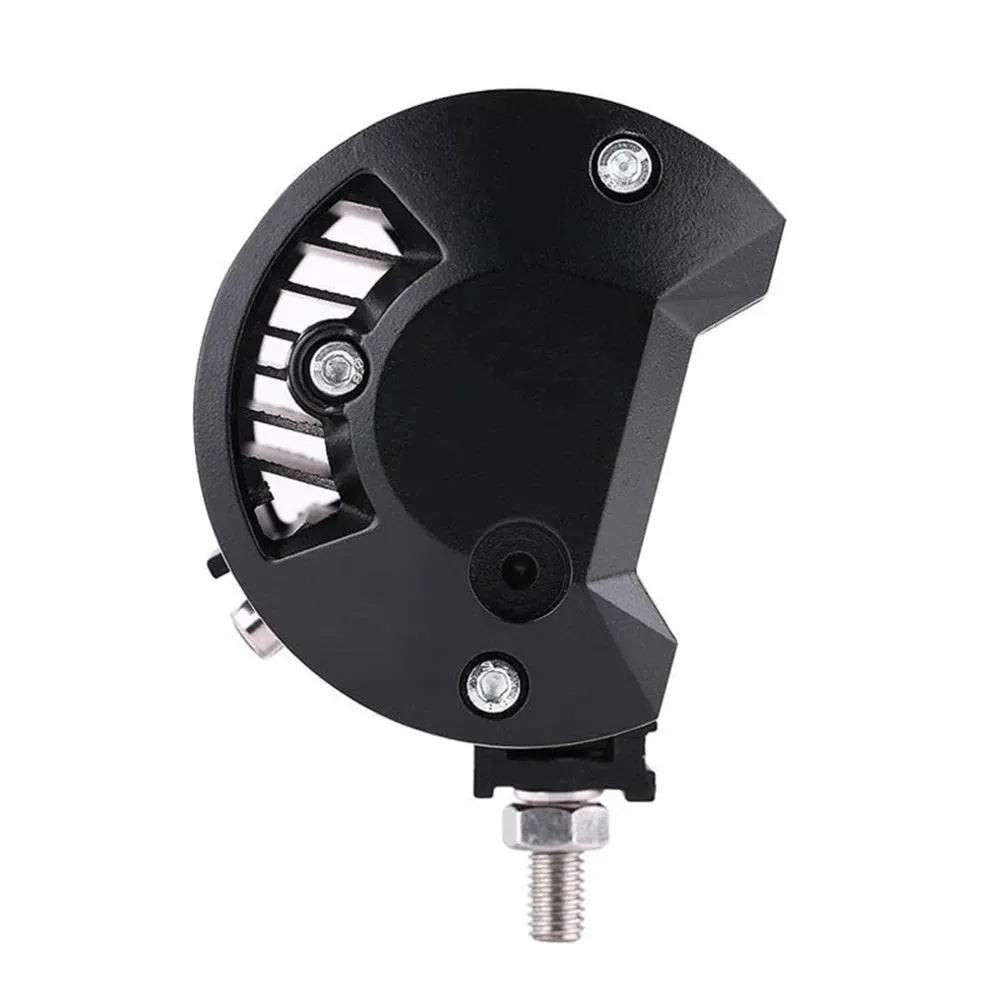Black 5-inch LED off-road work light with 24 LEDs and a polycarbonate lens.