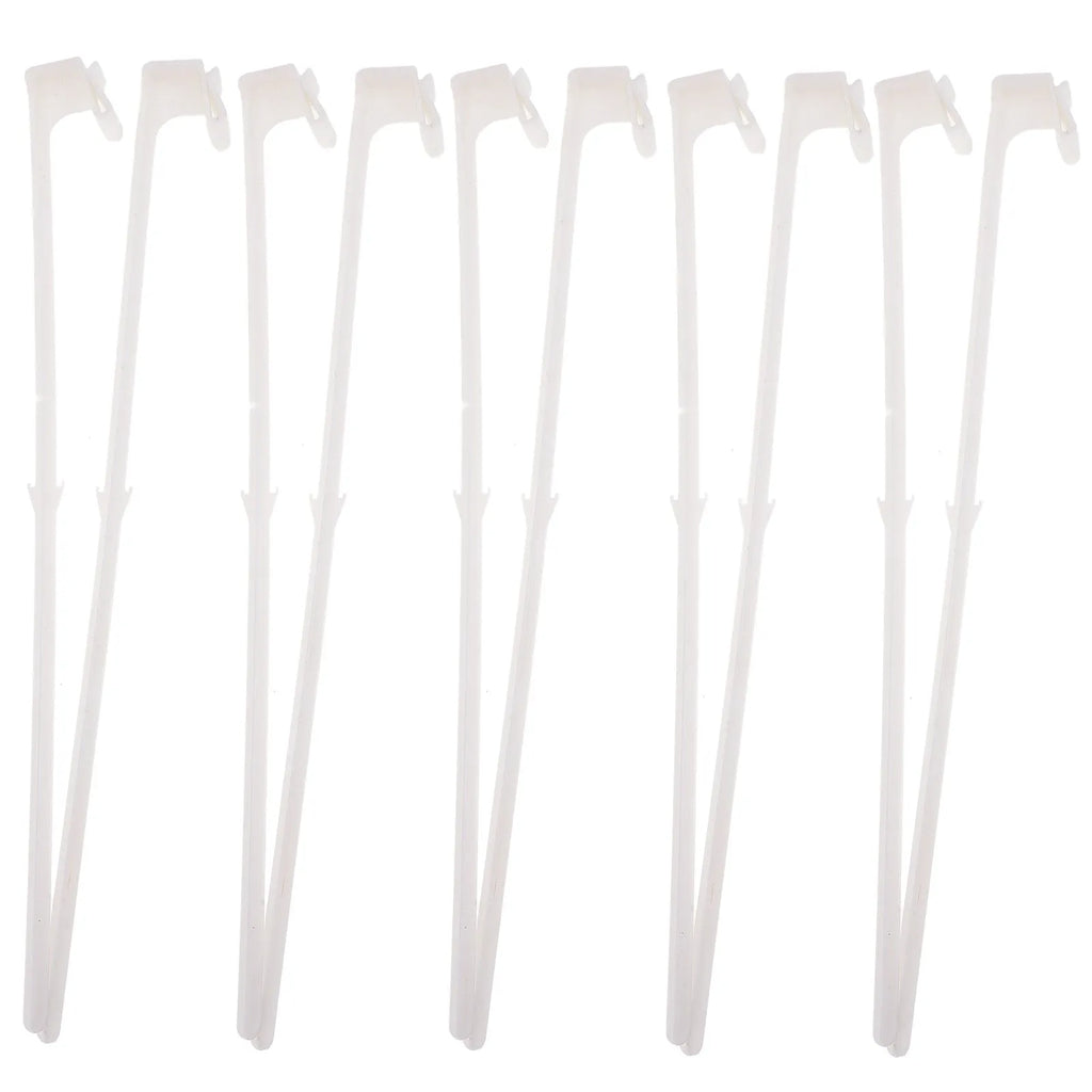 Car window flag pole holder set with 10 white PP plastic mounting clips