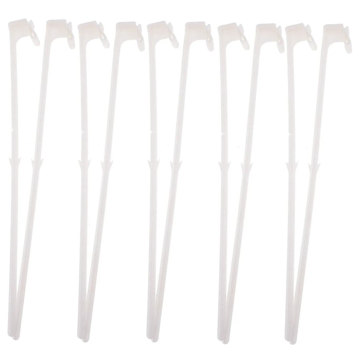Car window flag pole holder set with 10 white PP plastic mounting clips