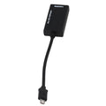 Black HD to HDMI adapter with gold-plated connectors for mobile phone to TV connection