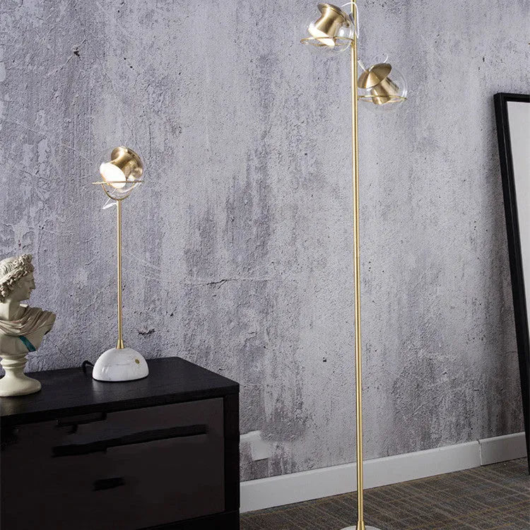 Creative glass desk lamp with dimmable LED light and touch switch control