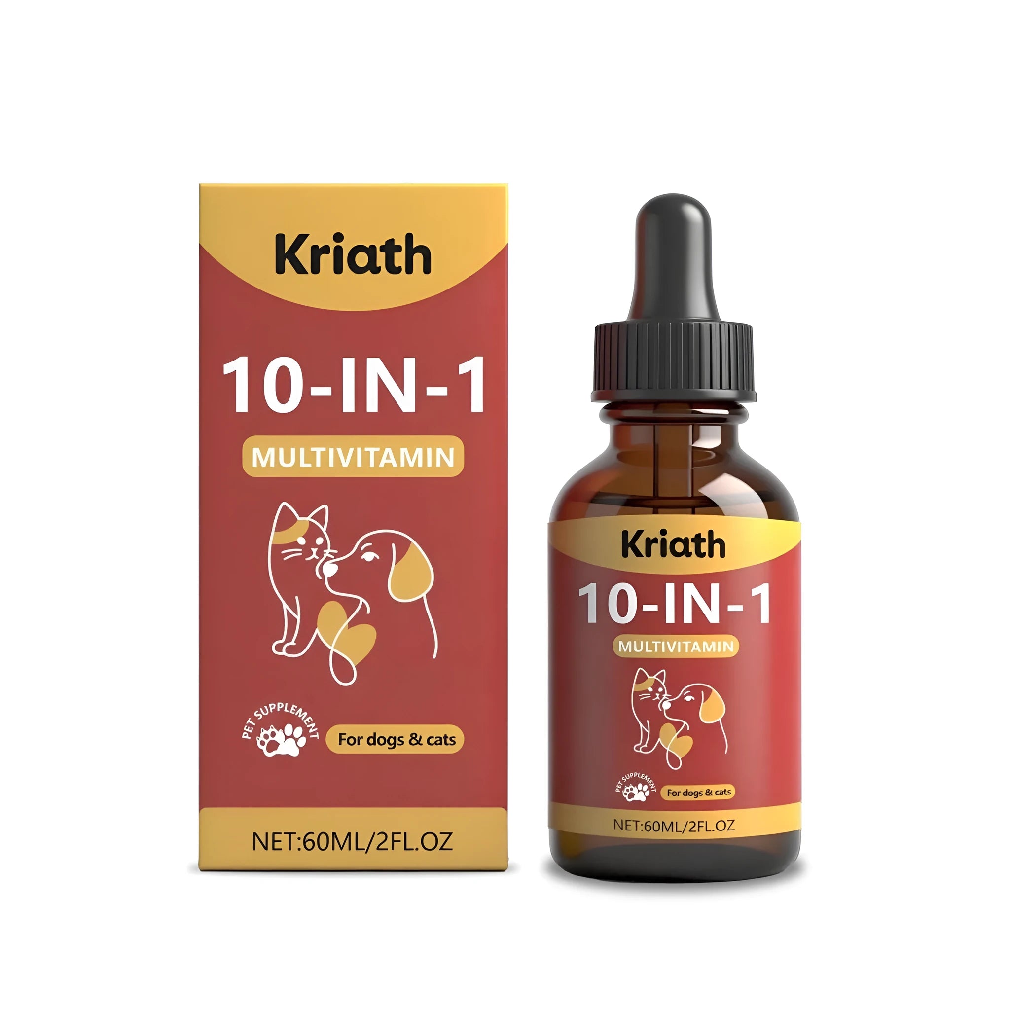 60ml bottle of pet multivitamin oral liquid supplement with glucosamine and cranberry