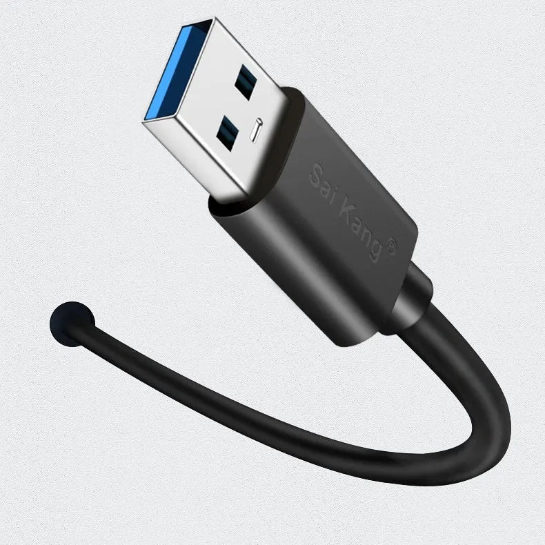 Black USB extension cable male to female connector with length options from 1 to 5 metres