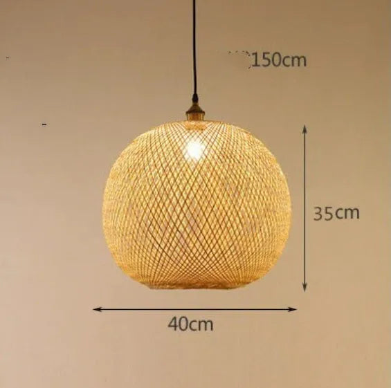 Pastoral style Zen tea room chandelier with multiple lamp holder diameter options on a white ceiling.