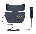 Black four-colour LED photon beauty mask with neck care function and infrared therapy for home use.