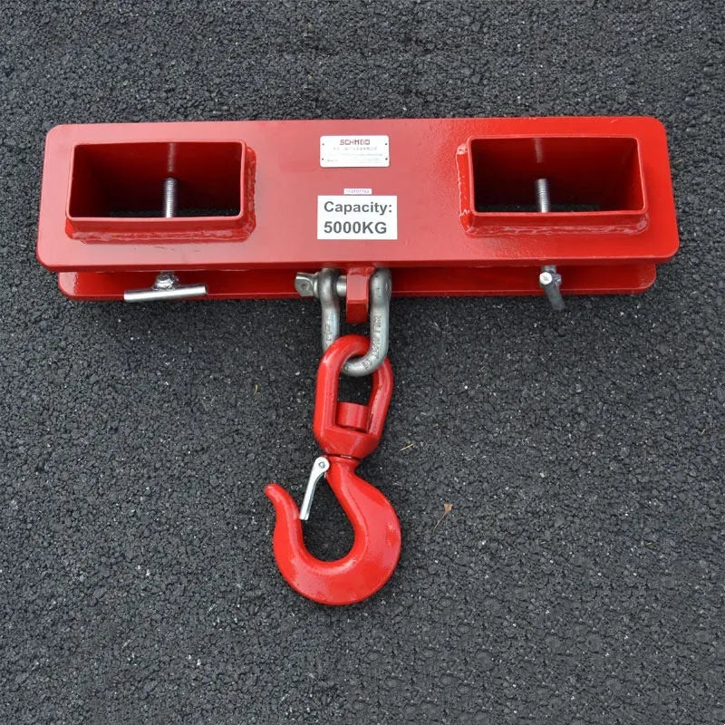 Rotatable iron forklift crane hook with safety locking pin for mobile crane conversion