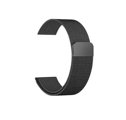 Stainless steel watch strap replacement band showing silver colour with 22mm width