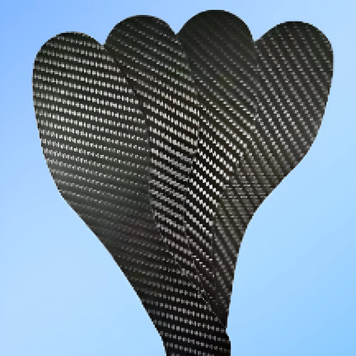 Black 3K full palm carbon fibre running insoles showing thickness options for shock absorption and high elasticity support