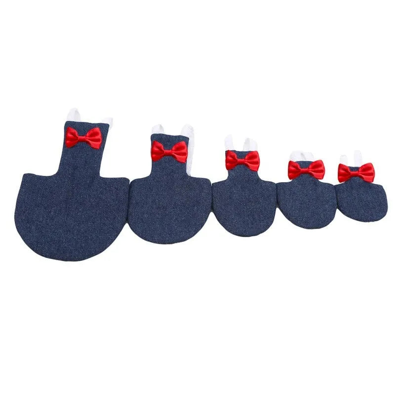 Parrot bird diaper in rattan cotton with metal accessories, available in denim, plaid, and rose red, sizes XS to XL