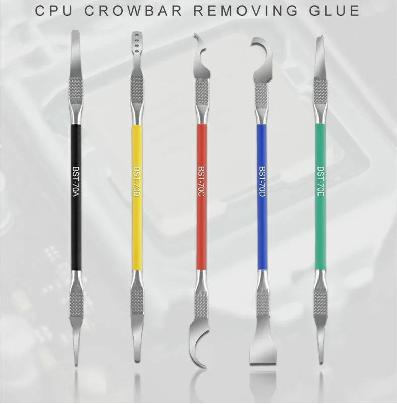 Stainless steel plastic disassembling tool knife set with five tools for electronic repair work