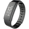 I6 smart sports bracelet in black or green on a wrist, showing its 0.96-inch colour touch screen.