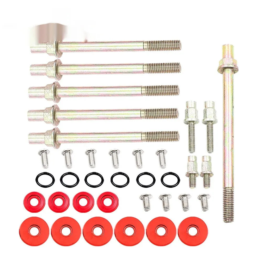Honda Civic K Series aluminium engine gasket kit in black, blue, red, and silver colour options.