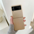 Samsung Z Flip3 ultra-thin flip phone case in solid colour options including black, red, pink, silver, gold, sky blue and light green.