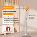 Vertical boxing reaction ball with roly-poly base in grey and orange colour options