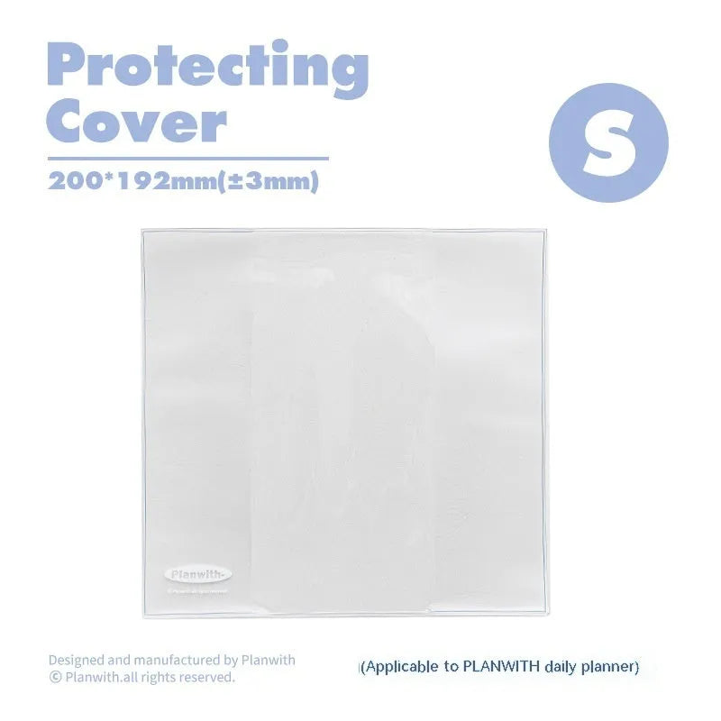 Embossed A5 daily meter book notebook showing blue, grey, purple, and white cover colour options.