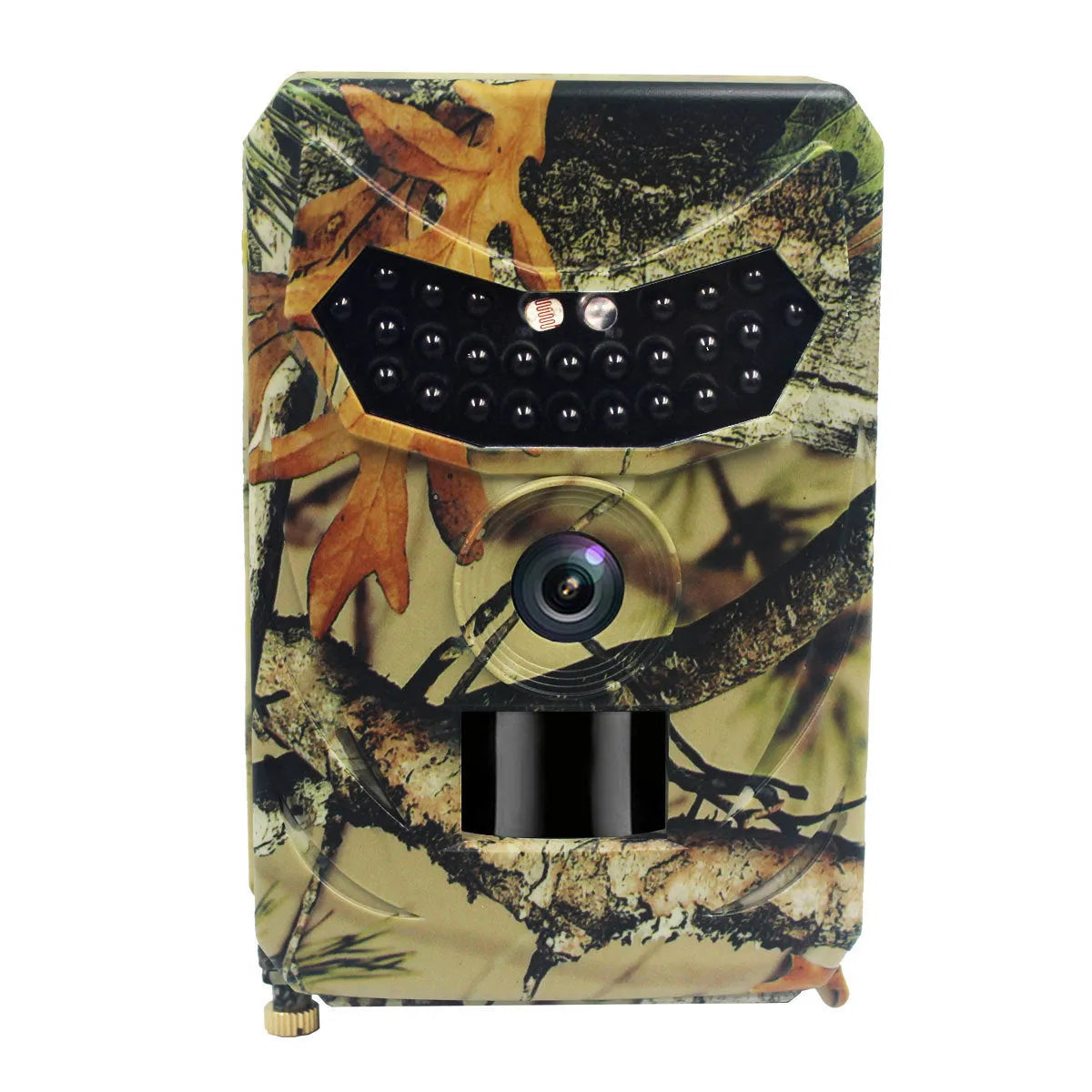 Yellow brown 16MP hunting game camera with infrared night vision for outdoor wildlife monitoring