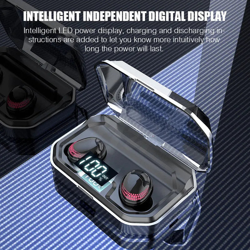 Black X10 Bluetooth wireless earbuds and charging case