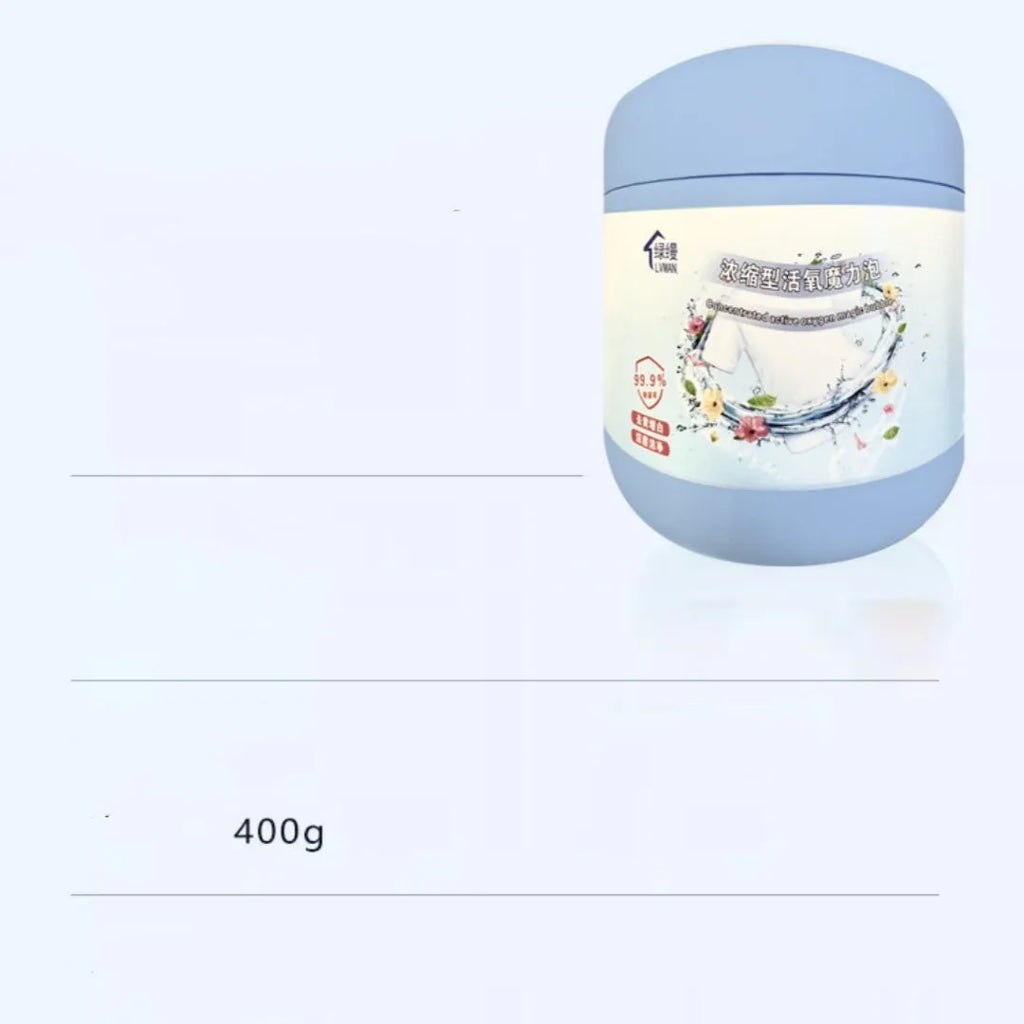 400g bottle of enhanced active oxygen bleaching powder for laundry stain removal