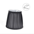 Fabric cloth lampshade for a crystal wall lamp or chandelier, shown in a dark blue colour.