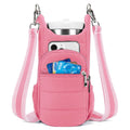 Cloth bicycle water bottle bag in black pink beige colours with modern simple design