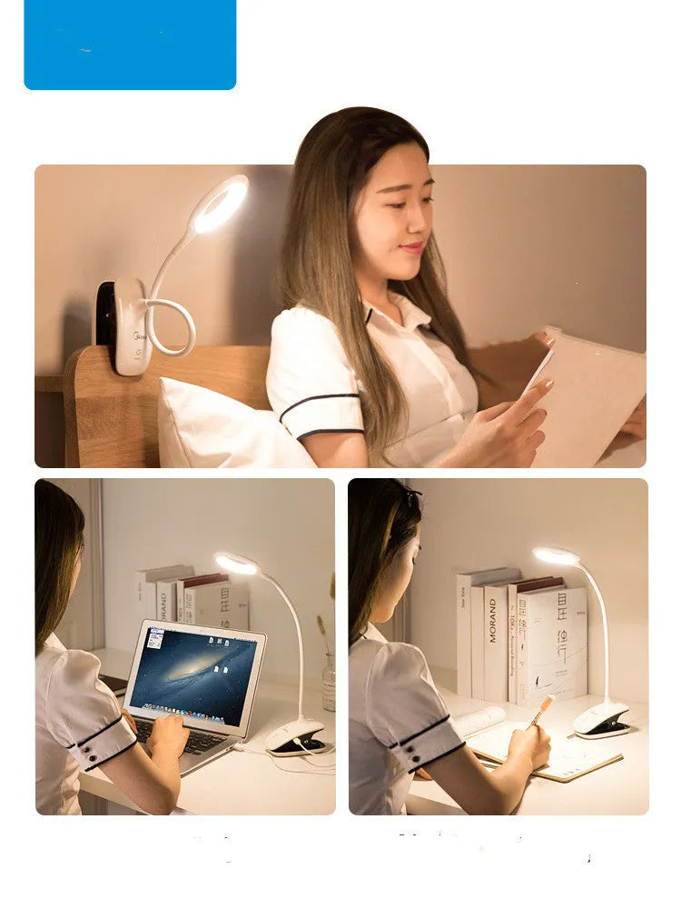Green, pink and white USB rechargeable table lamps with touch switch control