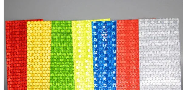 8 metre roll of 10mm reflective warning tape in grass green, orange, red, or white for motorcycle and car anti-collision marking