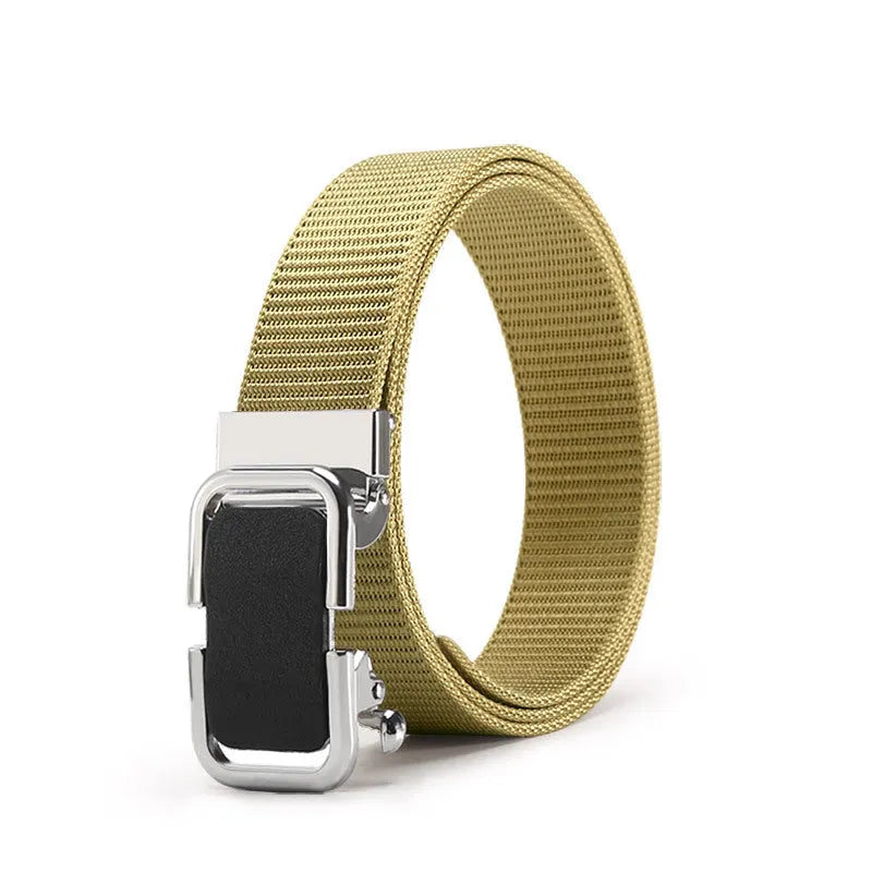 Men's nylon canvas belt with alloy buckle in multiple colour options