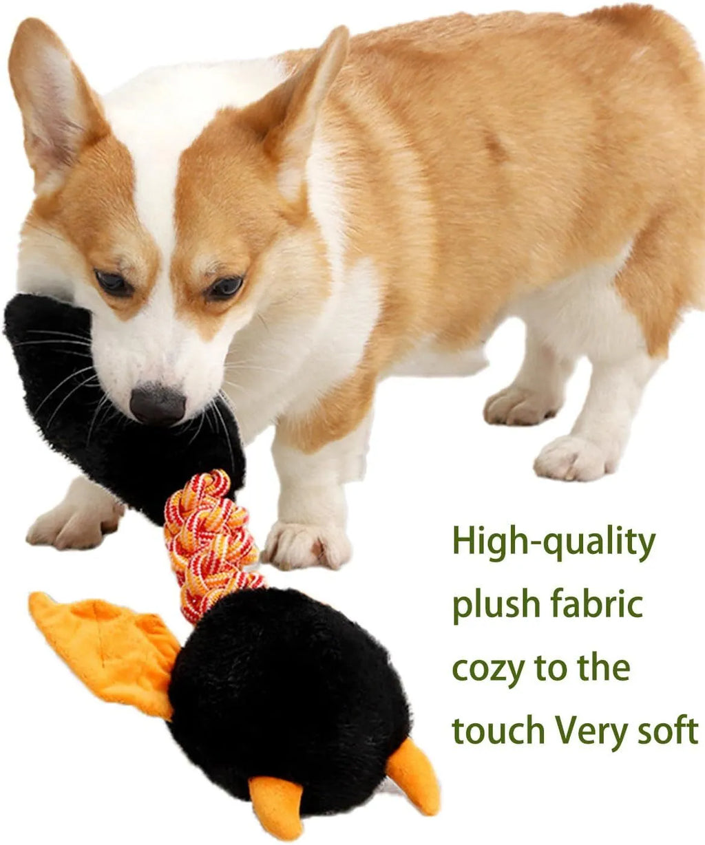Large soft rabbit fleece plush dog toy with squeaker in green colour