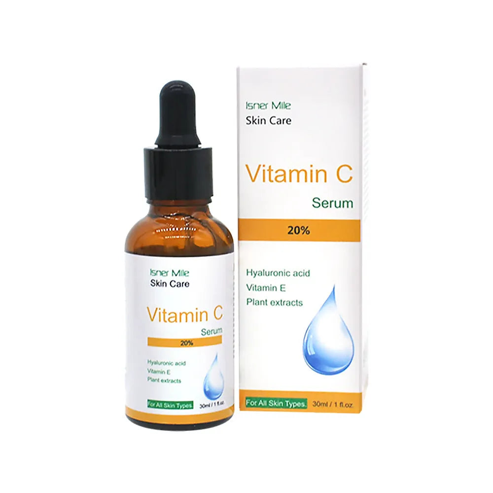 30ml bottle of undiluted Vitamin C skincare essence serum for dull uneven pigmented skin.