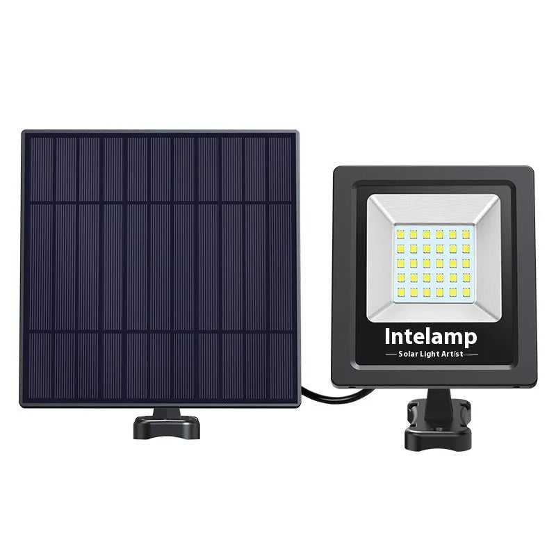Outdoor solar-powered LED courtyard light with waterproof IP65 rating for garden and pathway illumination