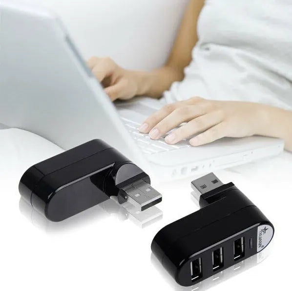 USB 2.0 expansion hub with spin-colour design in black and white colour options
